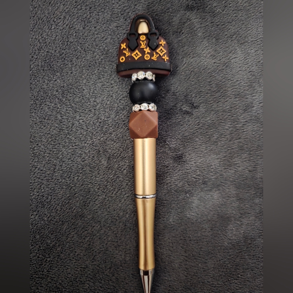 Gold and Brown Designer-Inspired Pen